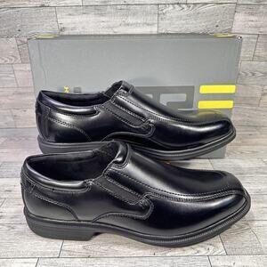 Nunn Bush Shoes Mens Size 10.5 Black Bleeker St Slip On Oxford Dress Comfort